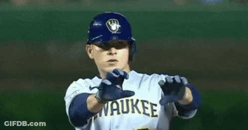Baseball Player In Walkee And Cubs Jersey GIF