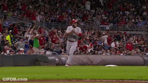 Baseball Player In Washington Nationals Jersey Running GIF