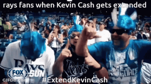 Baseball Player In White Devil Rays Jersey GIF