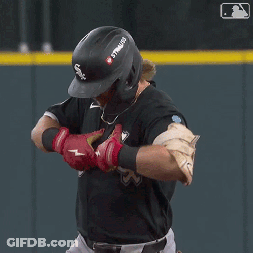 Baseball Player In White Sox Jersey GIF