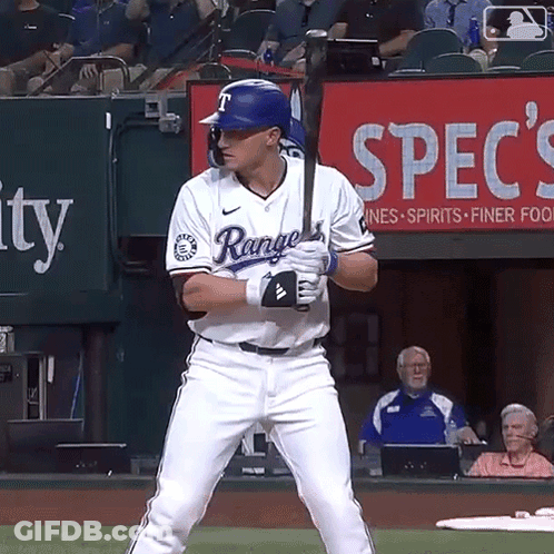 Baseball Player In White Uniform Saying Range GIF