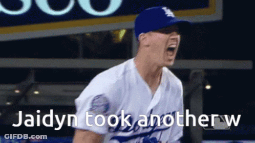Baseball Player Jaidyn Took Another W Screaming GIF