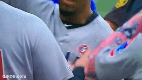 Baseball Player Jersey With L GIF