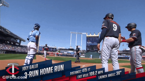 Baseball Player Joey Gallo On Home Run GIF