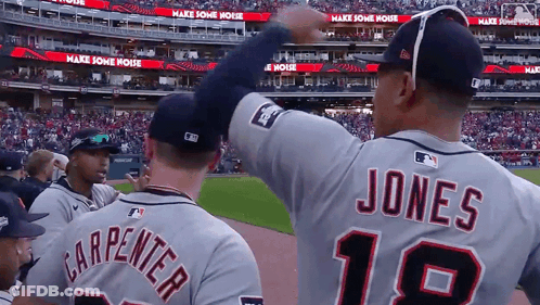 Baseball Player Jones In Number 18 Jersey GIF