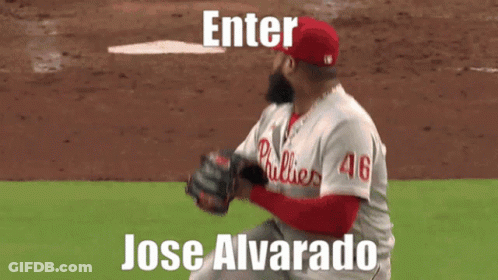 Baseball Player Jose Alvarezo Jersey GIF