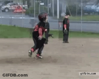 Baseball Player Jumping In Jersey With Letter P GIF