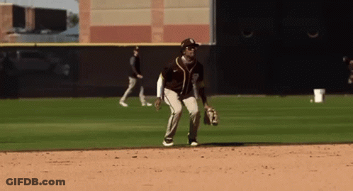 Baseball Player Jumping To Catch Ball GIF