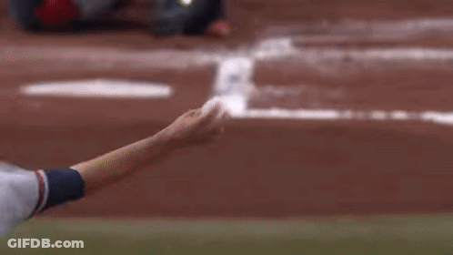 Baseball Player Kneeling Catching Ball GIF
