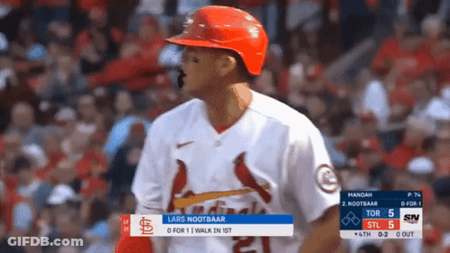 Baseball Player Lars Nootbaar GIF