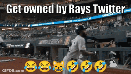 Baseball Player Laughing At Rays Twitter GIF