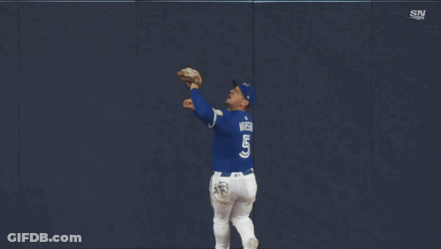 Baseball Player Laying On Ground With SN Logo GIF