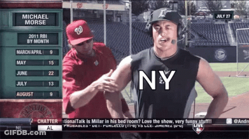 Baseball Player Michael Morse Helped By Coach GIF