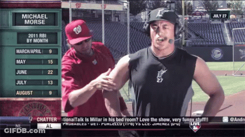Baseball Player Michael Morse Interviewed GIF