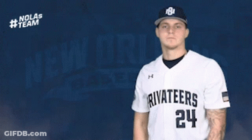Baseball Player Nicolas Johnson On Jersey GIF