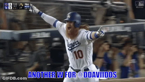 Baseball Player Number 10 Celebrates GIF