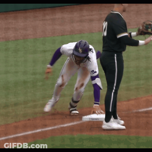 Baseball Player Number 10 On Base GIF