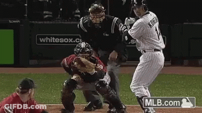 Baseball Player Number 11 Swinging At Pitch GIF