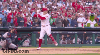 Baseball Player Number 11 Swinging At Pitch GIF