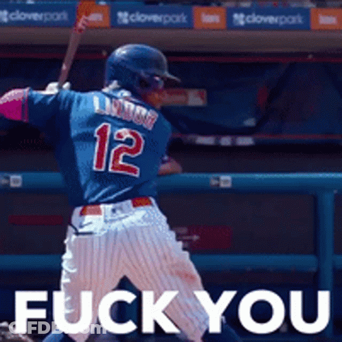Baseball Player Number 12 Swinging Bat GIF