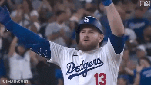 Baseball Player Number 13 Celebrating Home Run GIF