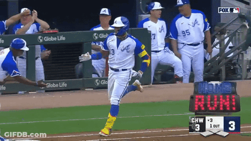 Baseball Player Number 13 Running GIF