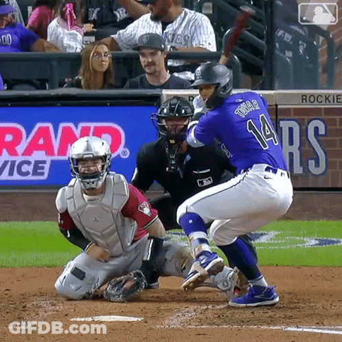 Baseball Player Number 14 GIF