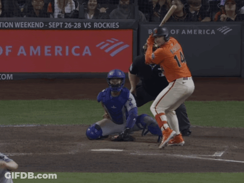 Baseball Player Number 14 GIF