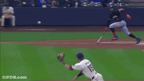 Baseball Player Number 15 Catching Ball GIF