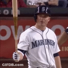 Baseball Player Number 15 Holding Bat GIF