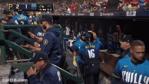 Baseball Player Number 16 GIF