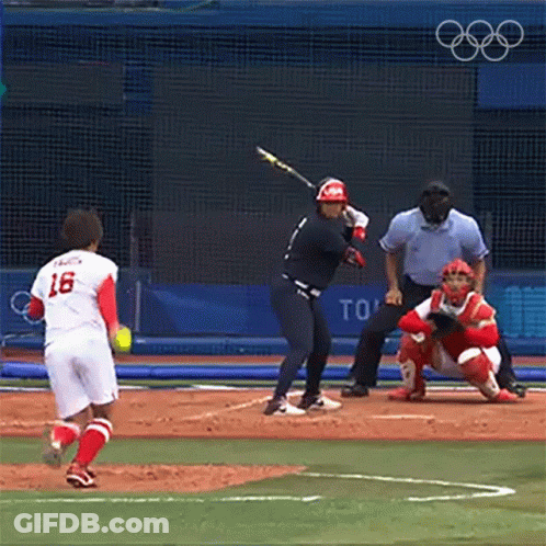 Baseball Player Number 16 GIF