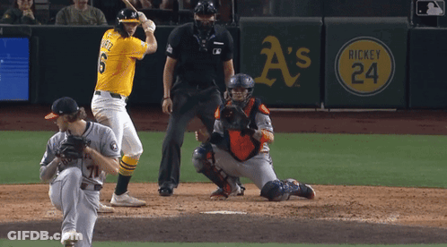 Baseball Player Number 16 Standing GIF