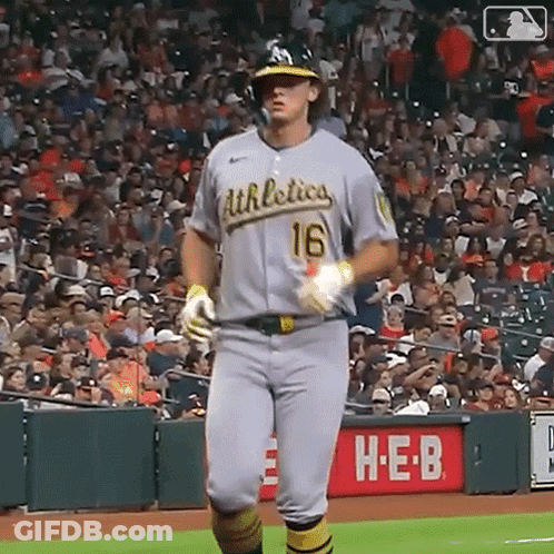 Baseball Player Number 16 Standing GIF
