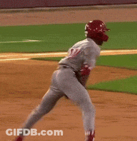 Baseball Player Number 17 Running GIF