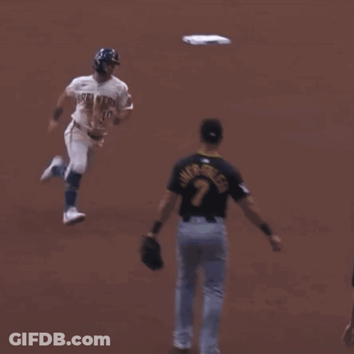 Baseball Player Number 17 Sliding Into Base GIF
