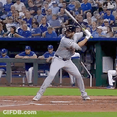 Baseball Player Number 17 Swinging Bat GIF
