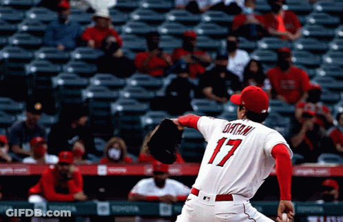 Baseball Player Number 17 Throwing Ball GIF