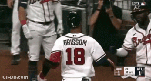 Baseball Player Number 18 GIF