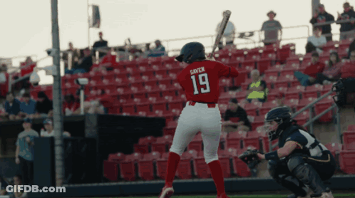 Baseball Player Number 19 GIF