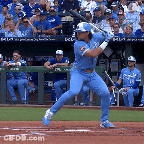 Baseball Player Number 19 Swinging At Ball GIF