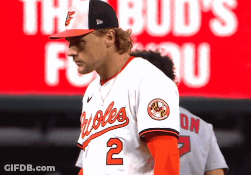 Baseball Player Number 2 In Front Of BUD'S FOR YOU Banner GIF