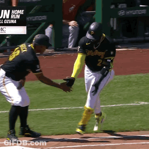 Baseball Player Number 2 Shaking Hands GIF