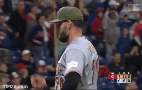 Baseball Player Number 20 In Front Of Crowd GIF