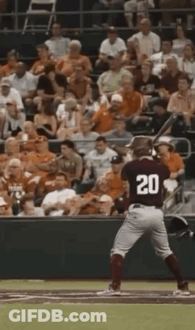 Baseball Player Number 20 Ready To Bat GIF