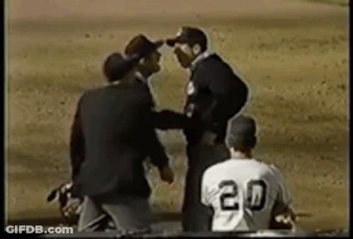 Baseball Player Number 20 Talking To Referee GIF