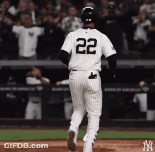 Baseball Player Number 22 GIF