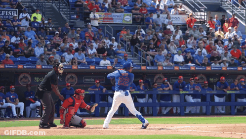 Baseball Player Number 22 At Bat GIF