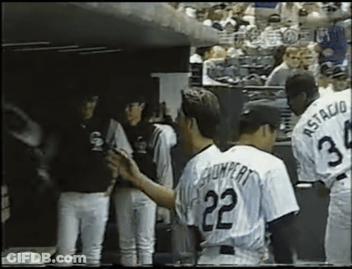 Baseball Player Number 22 GIF