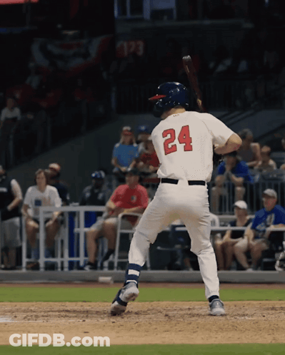Baseball Player Number 24 Ready To Bat GIF
